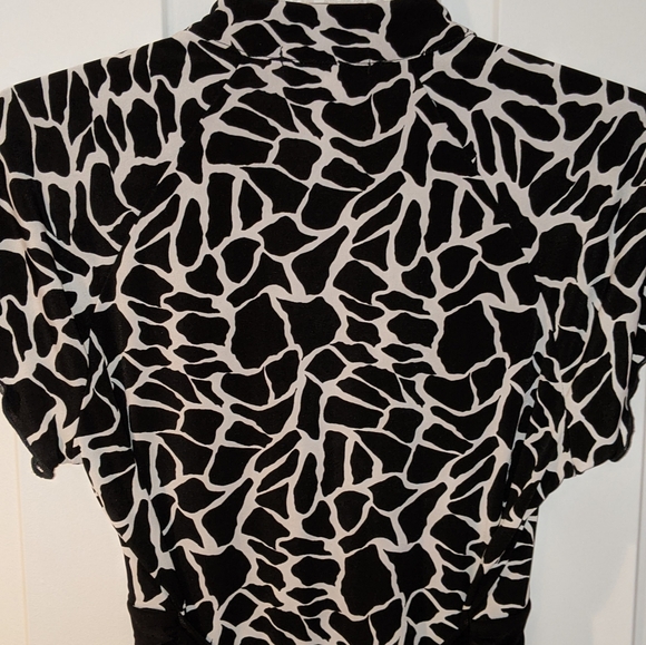 Deep V Neck Blouse with attached Waist Tie - Picture 12 of 16